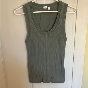 GAP Green Ribbed Tank Top